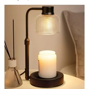Elegant Bronze Table Lamp with Glass Shade